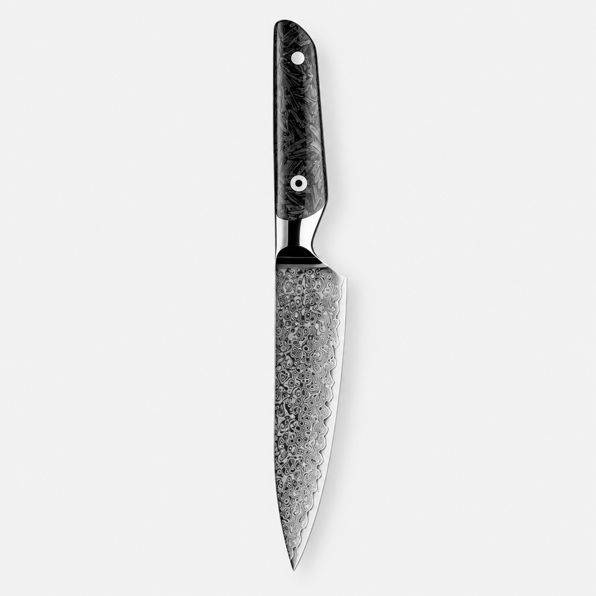 Carbone Intégral — 7 couteaux Damas et coffret