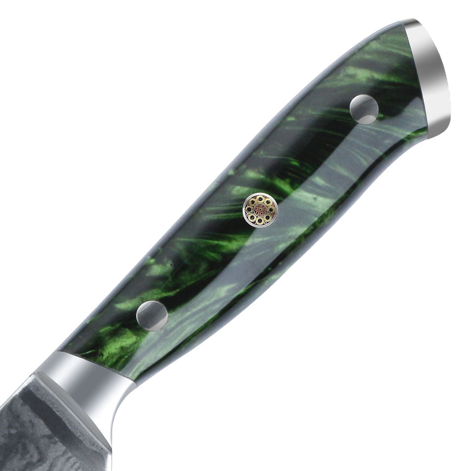 Couteau utilitaire Jade — 12,7 cm — détail et mise en situation