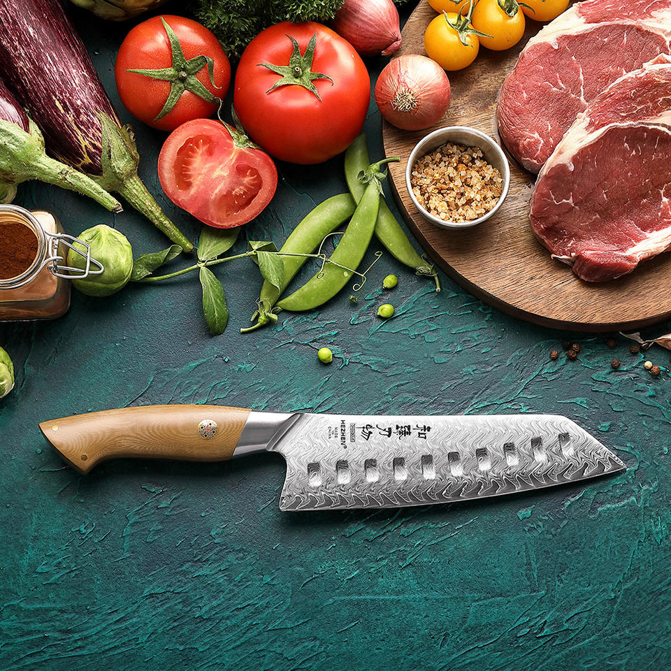 Duo Linéo — 2 couteaux Santoku & Utilitaire — vue 4