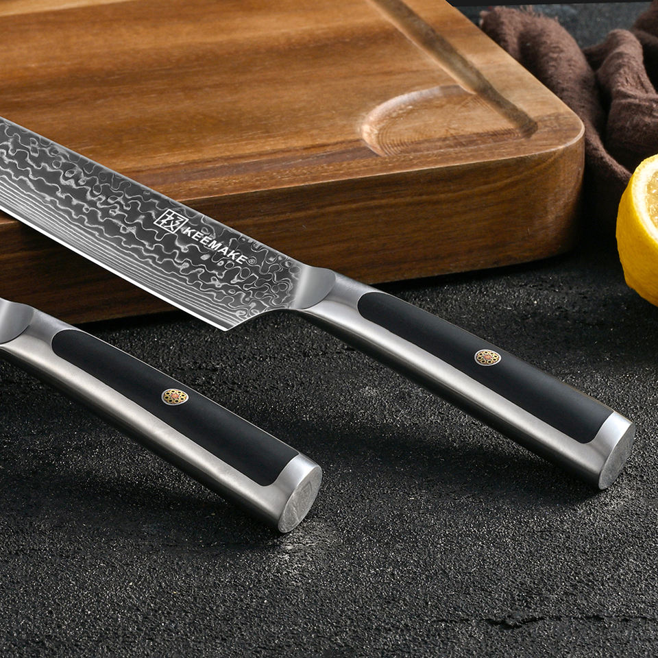 Coffret Graphite — 5 couteaux — détail et mise en situation