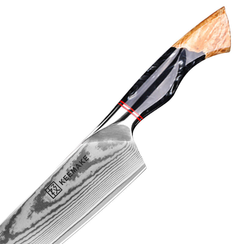 Couteau de chef Sable Minéral — 20,3 cm — détail et mise en situation