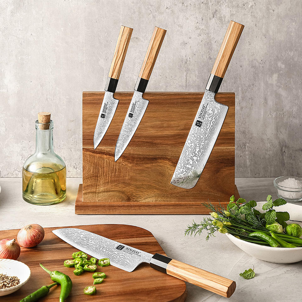 Coffret Olivette — 4 couteaux et support magnétique — vue 3