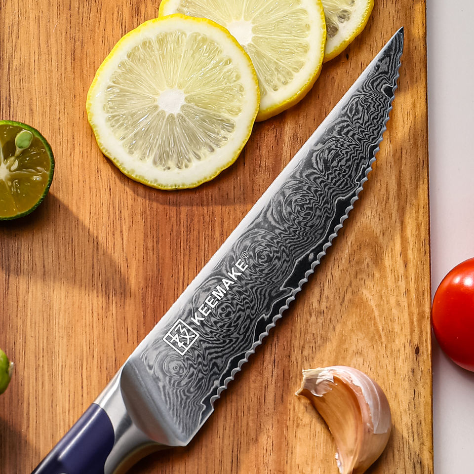 Couteau à steak Iris — 12,7 cm — détail et mise en situation