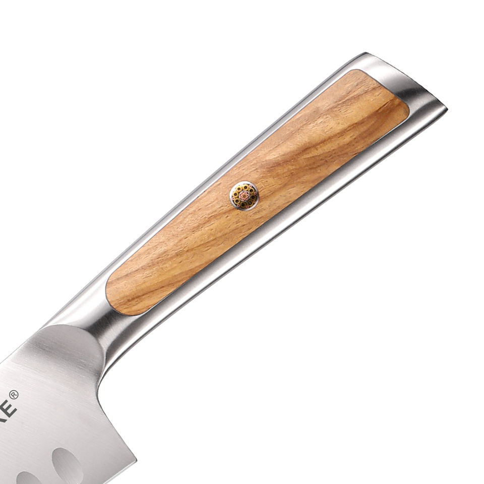 Santoku Olivier Clair — 17,8 cm — détail et mise en situation