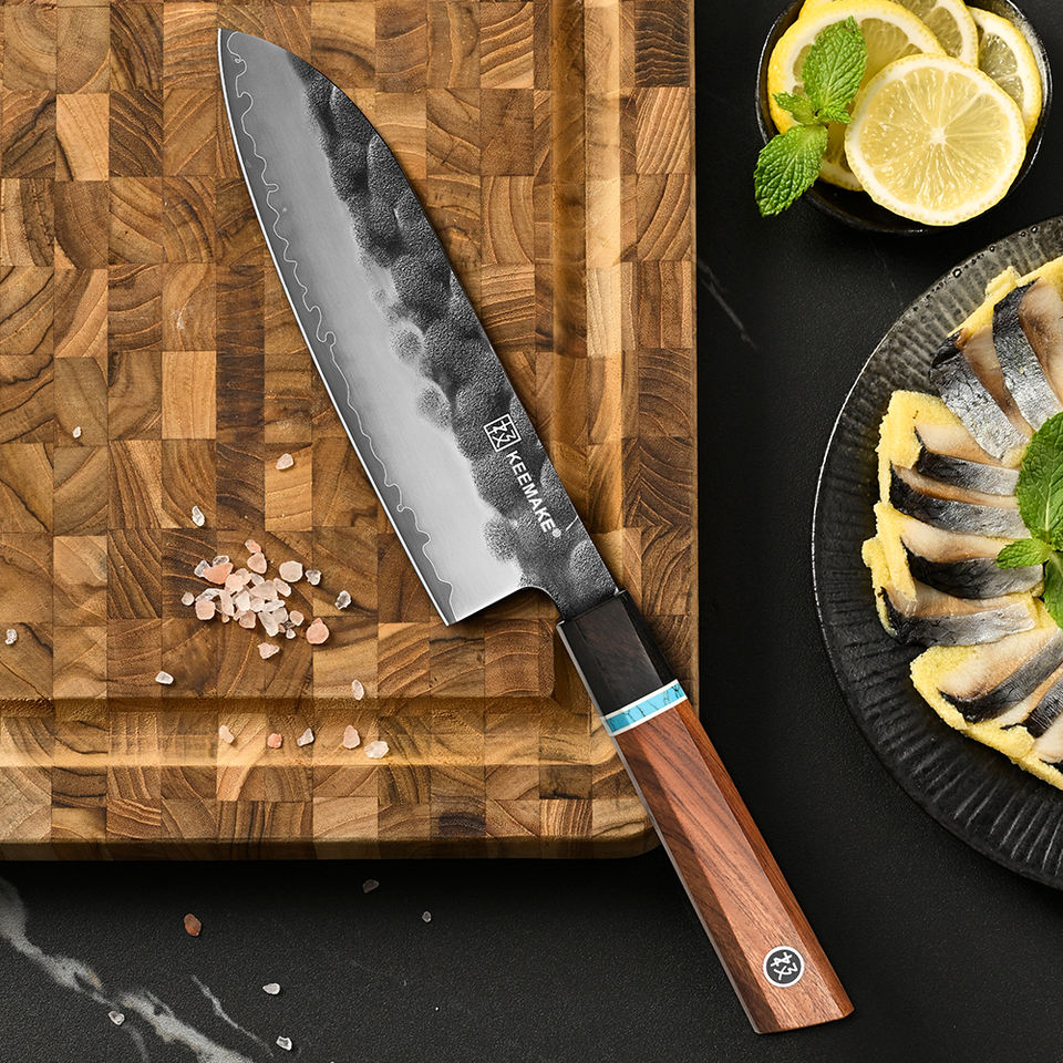 Santoku Sillage — 17,8 cm — détail et mise en situation