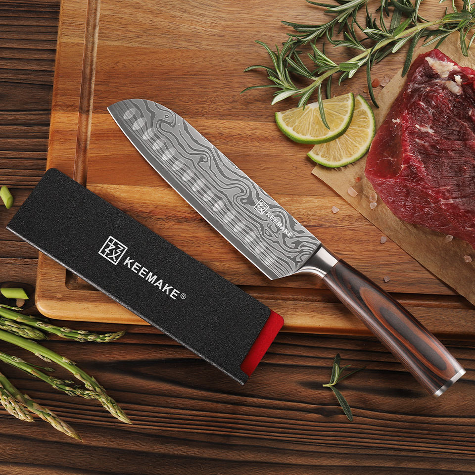 Santoku Ondine — 17,8 cm — détail et mise en situation