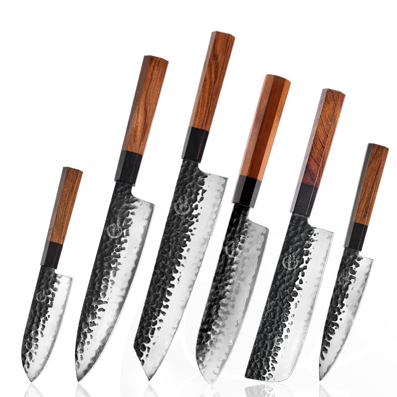 Forge Longue — 6 couteaux à manches bois
