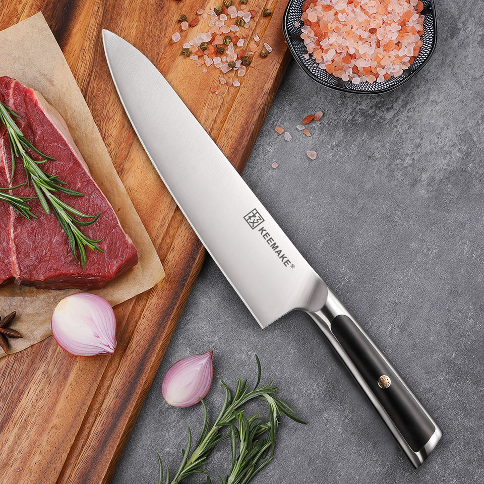 Couteau de chef Contour — 20,3 cm — détail et mise en situation