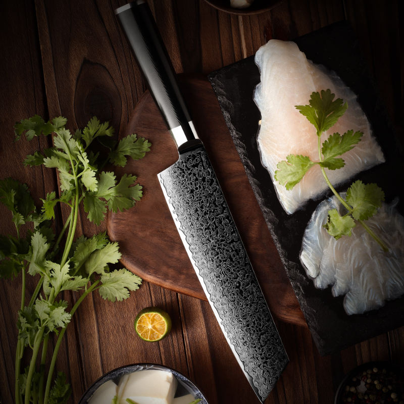 Kiritsuke Obscur — Couteau Damas 8,2 pouces