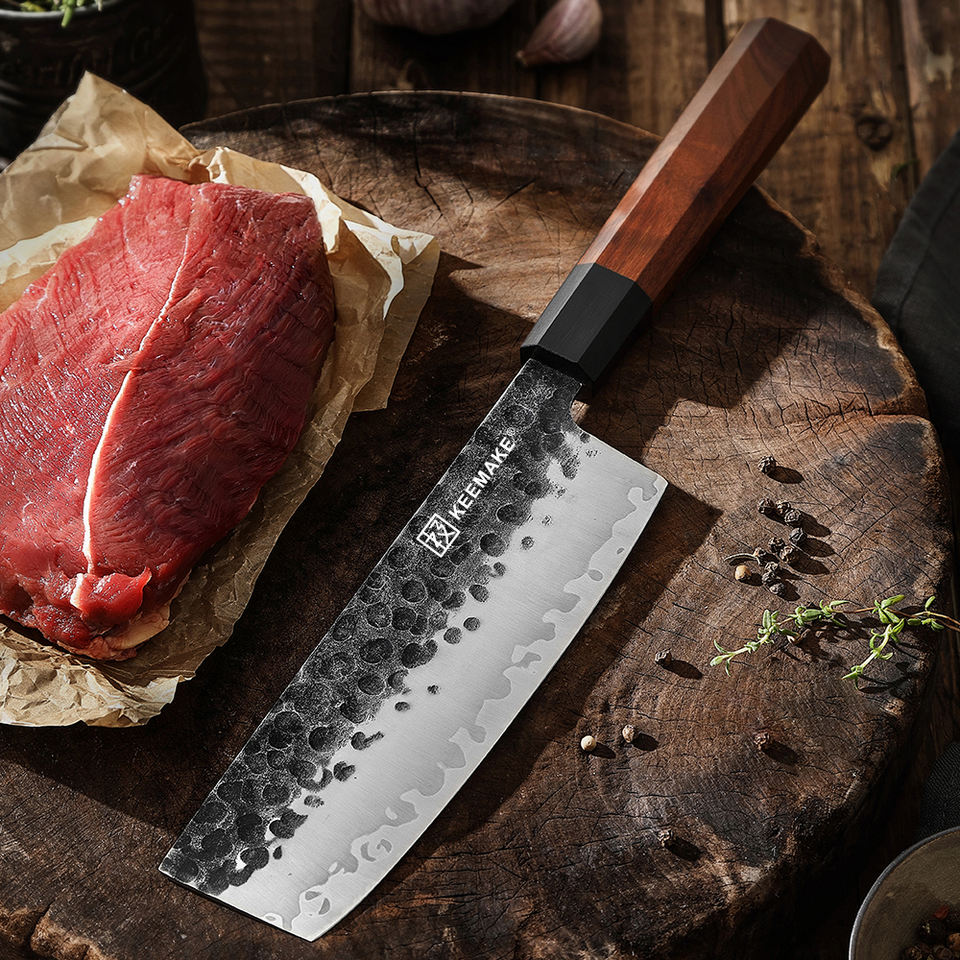 Nakiri Terre Rouge — 17,8 cm — détail et mise en situation