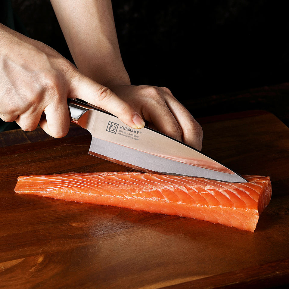 Deba Tradition Bois — 16,5 cm — détail et mise en situation