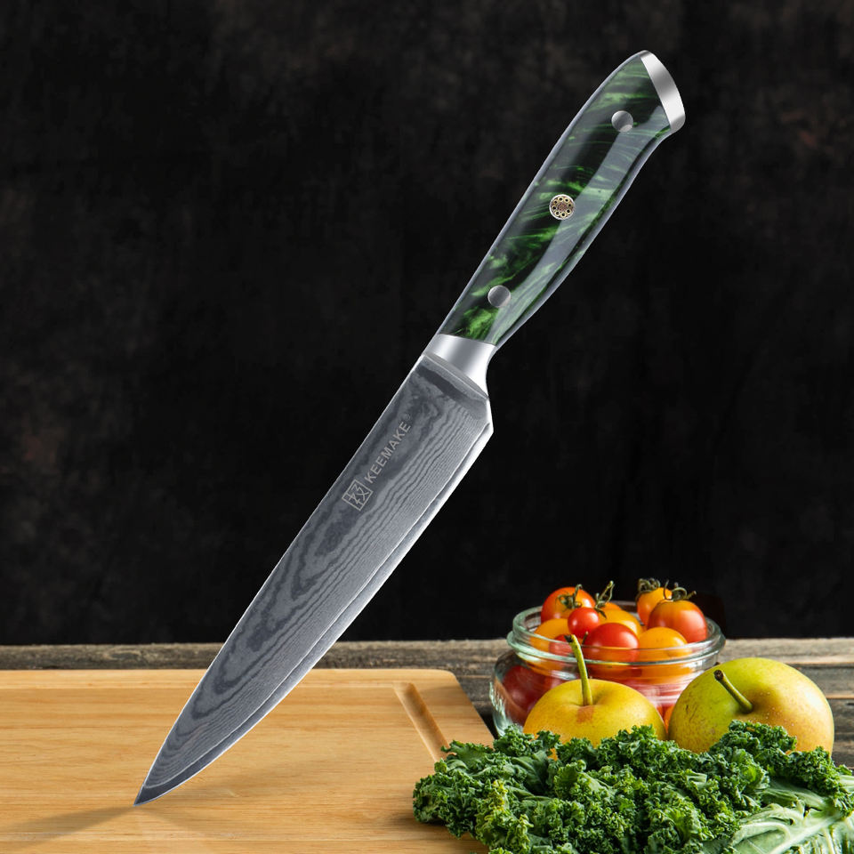 Couteau utilitaire Jade — 12,7 cm — détail et mise en situation