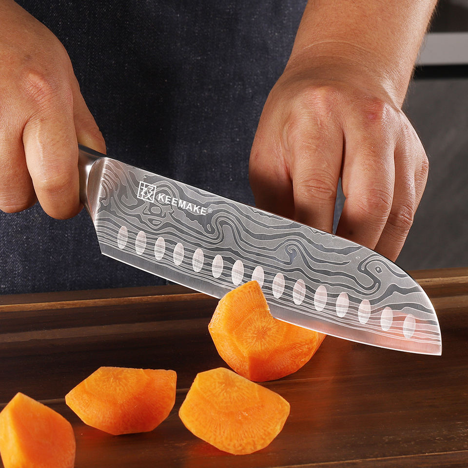 Santoku Ondine — 17,8 cm — détail et mise en situation