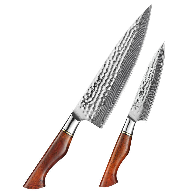 Duo Rubis — 2 couteaux Chef & Utilitaire — contenu complet