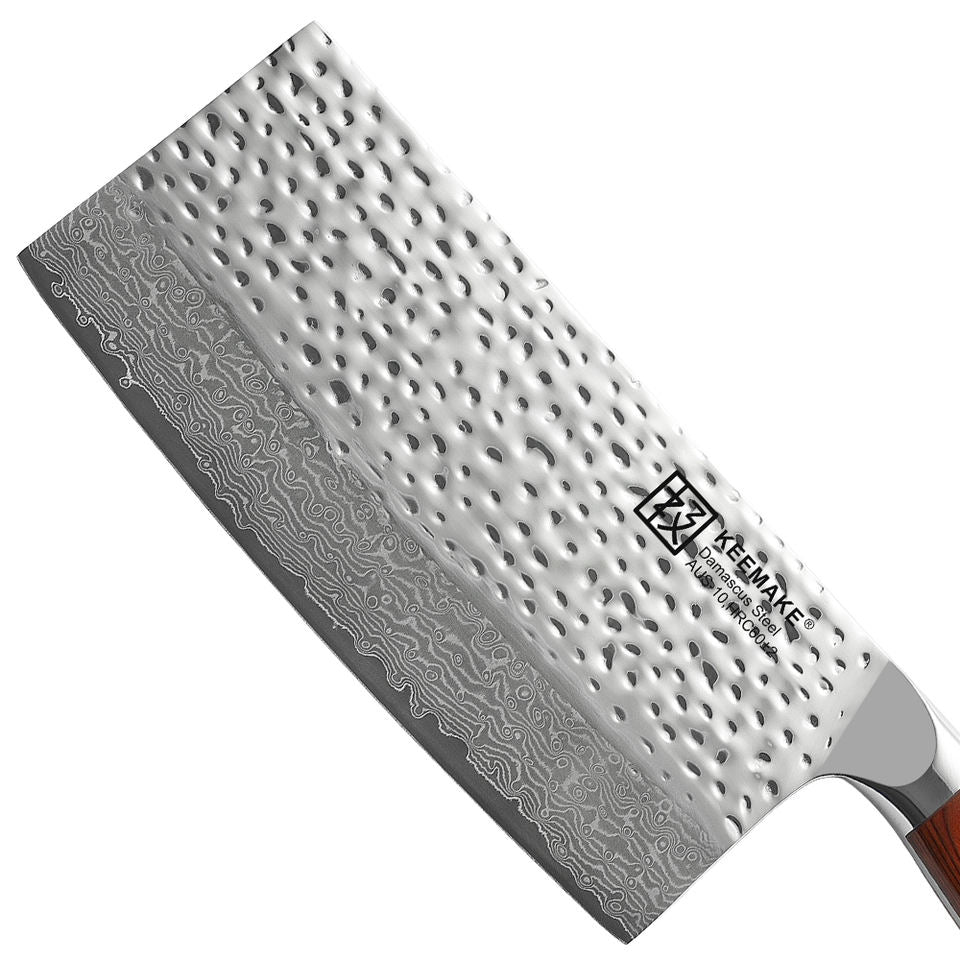 Couperet de cuisine Acajou — 17,8 cm — détail et mise en situation