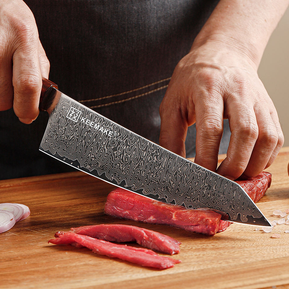 Kiritsuke Ébène Facetté — 20,3 cm — détail et mise en situation