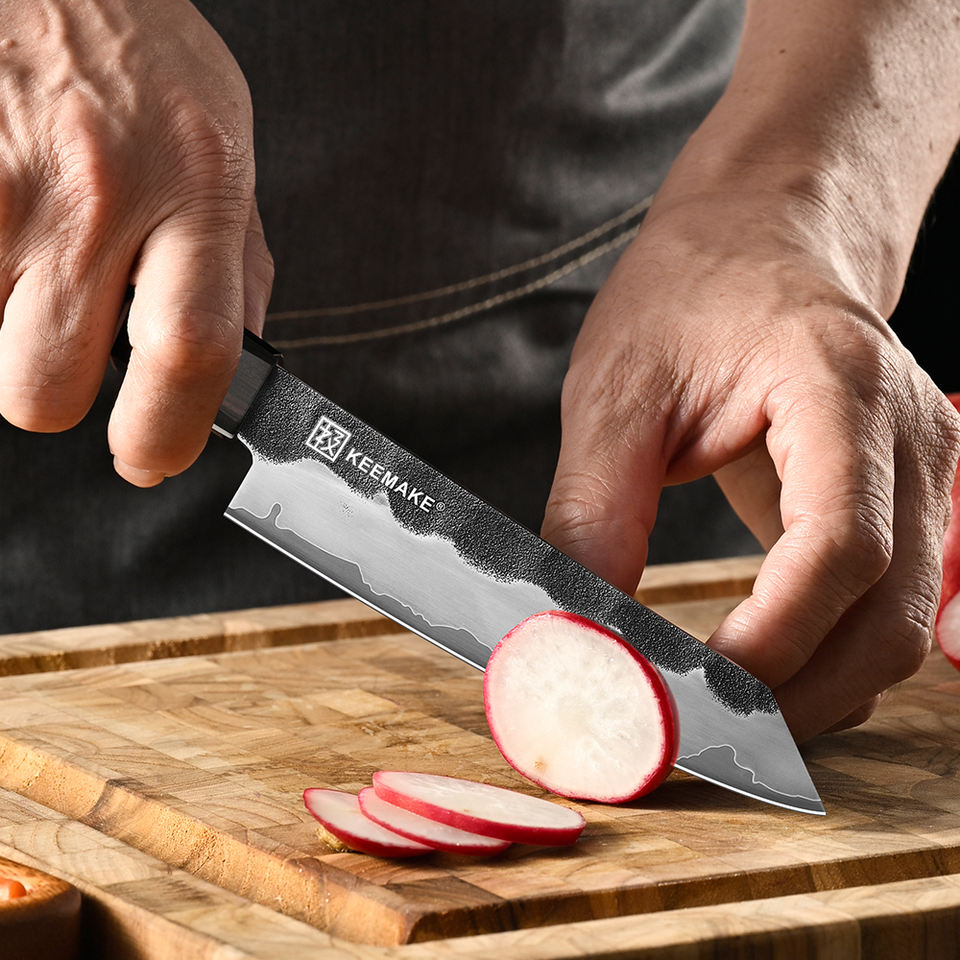 Kiritsuke Sillage — 14 cm — détail et mise en situation