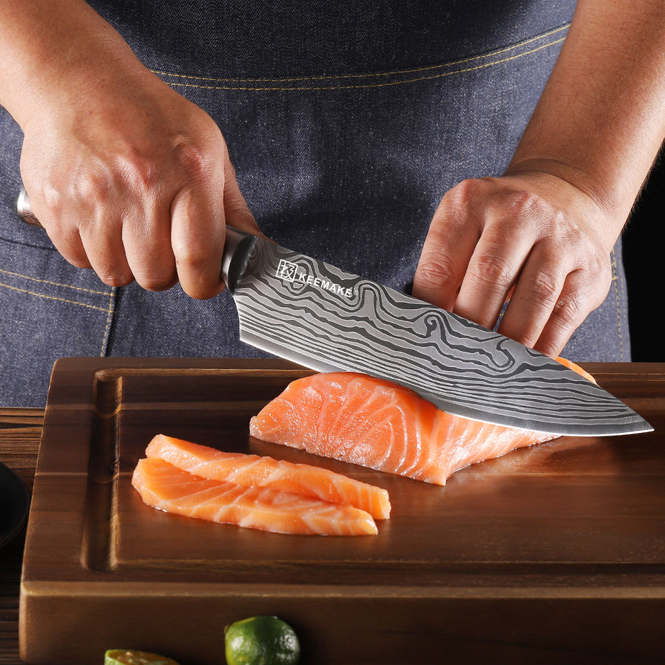 Couteau de chef Ondine — 20,3 cm — détail et mise en situation