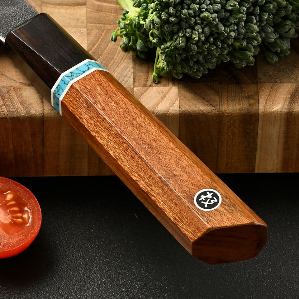 Kiritsuke Sillage — 14 cm — détail et mise en situation