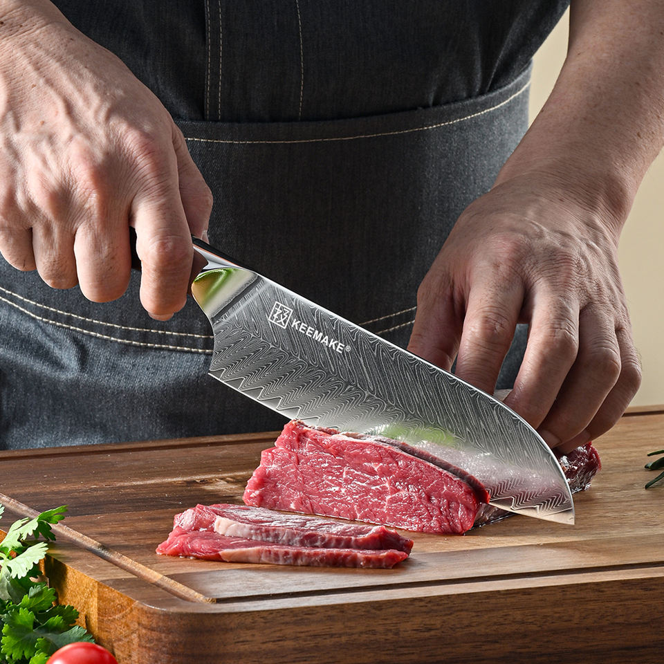 Santoku Ambre — détail et mise en situation