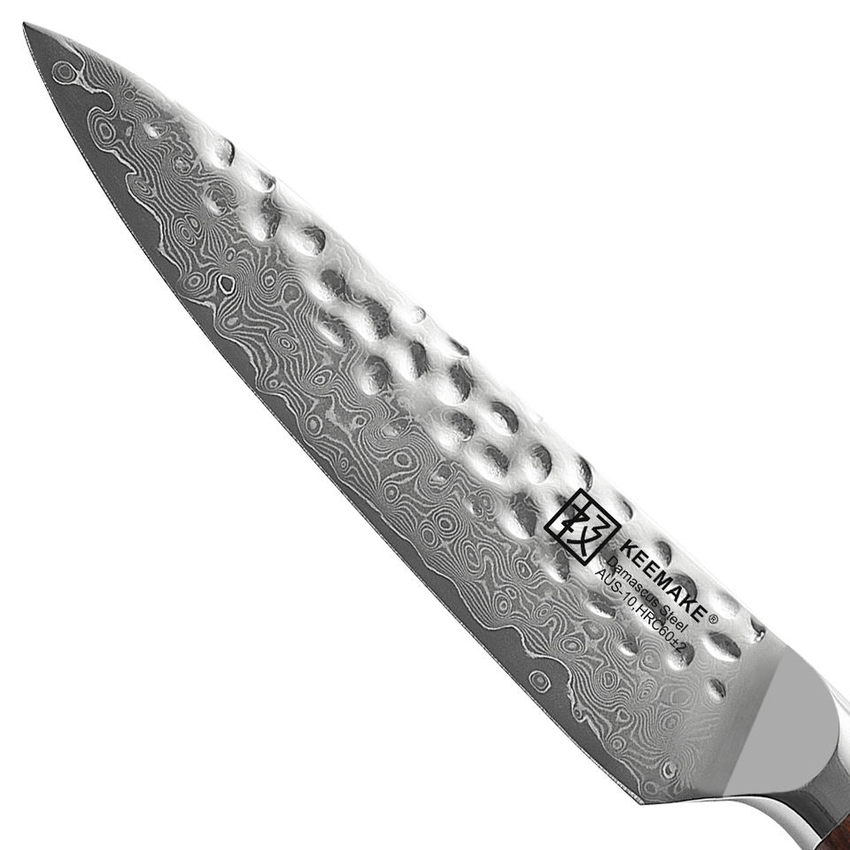 Couteau utilitaire Acajou — 12,7 cm — détail et mise en situation