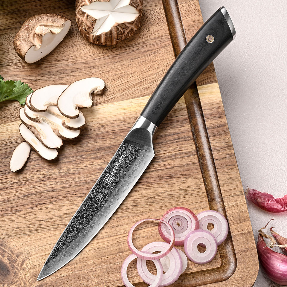 Couteau utilitaire Noctis — 12,7 cm — détail et mise en situation