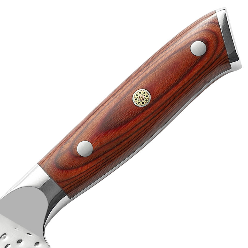 Couperet de cuisine Acajou — 17,8 cm — détail et mise en situation