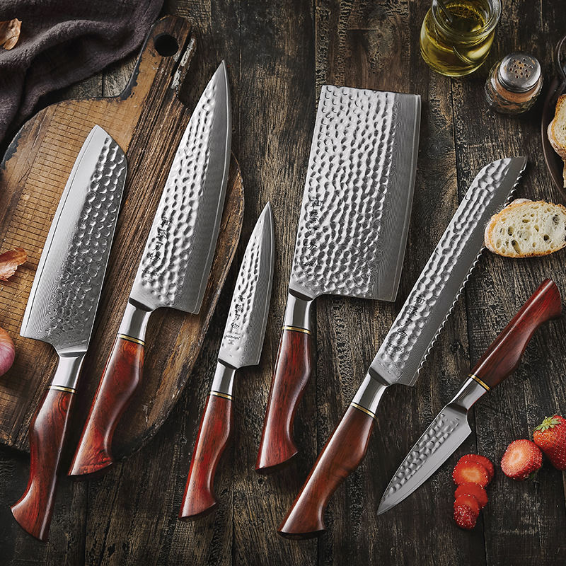 Coffret Rubis — 6 couteaux Damas — vue 2