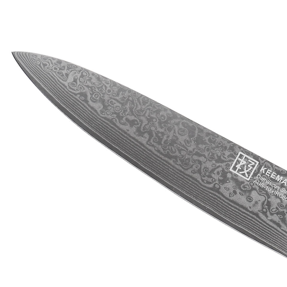 Couteau de chef Ébène Cuivré — 20,3 cm — détail et mise en situation