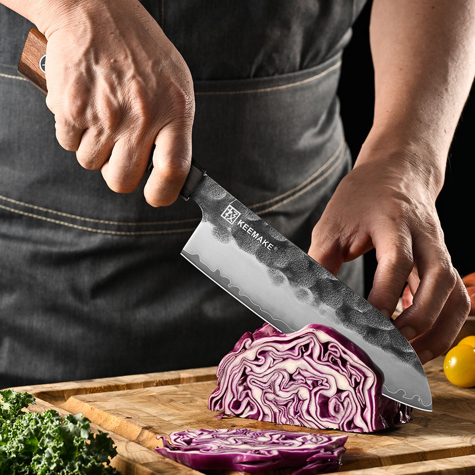 Santoku Sillage — 17,8 cm — détail et mise en situation