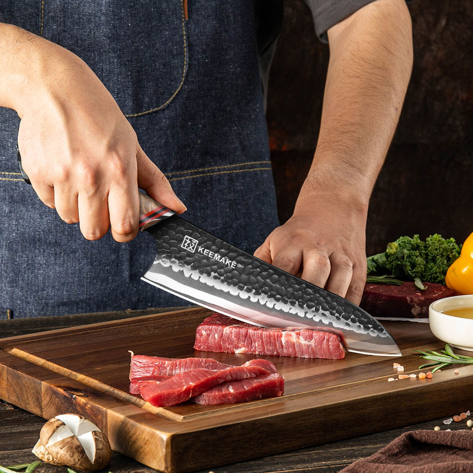 Couteau de chef Roche — 20,3 cm — détail et mise en situation