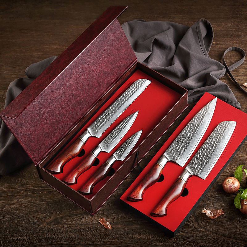 Coffret Rubis — 5 couteaux Damas — vue 4