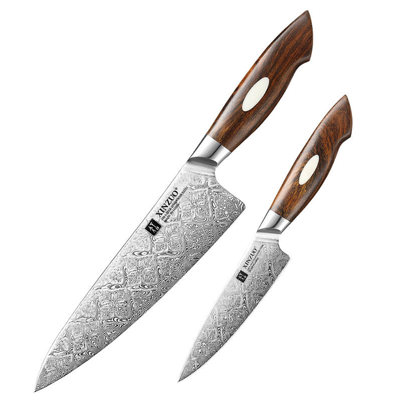 Duo Terre Éclat — 2 couteaux Chef & Utilitaire — contenu complet