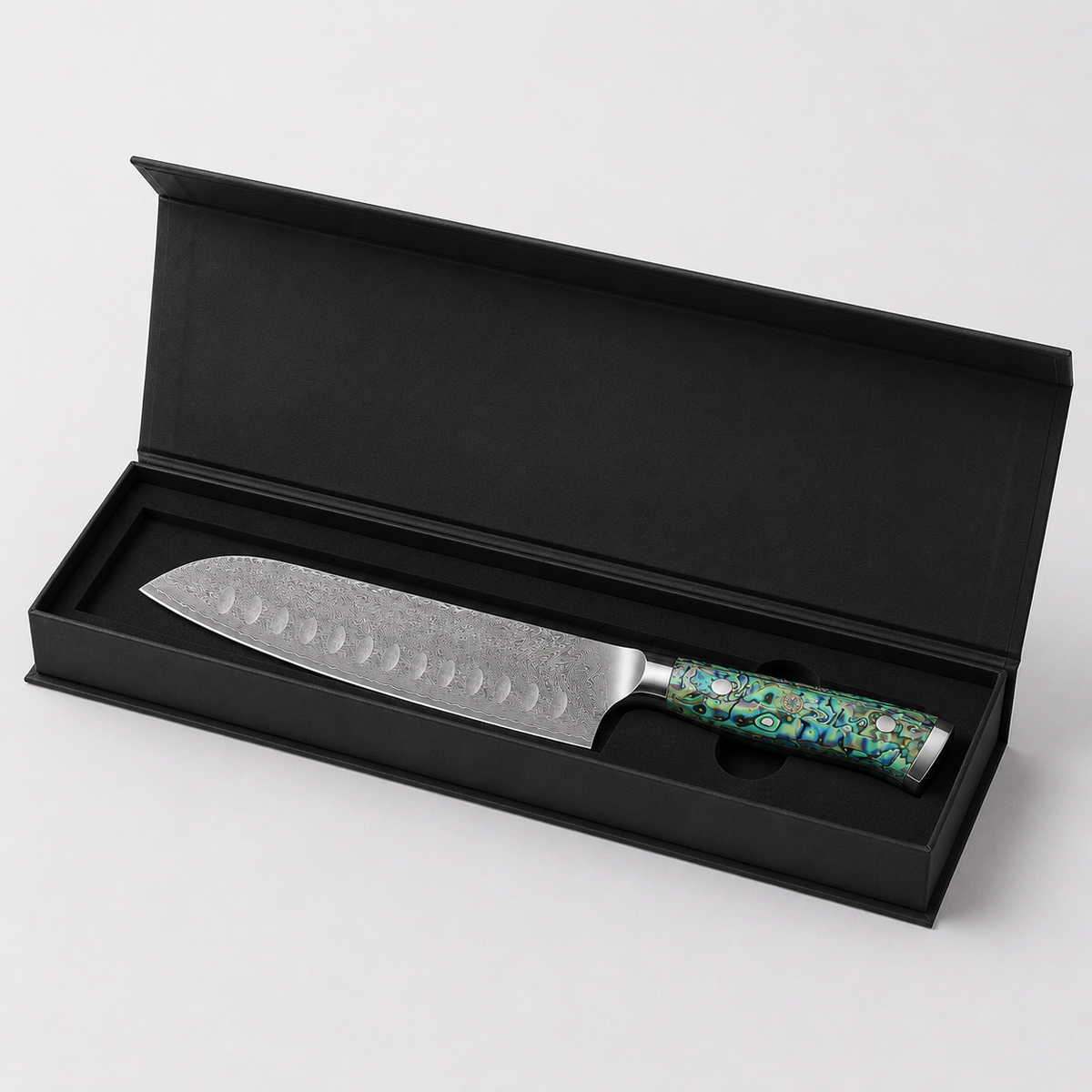 Couteau Santoku Japonais en acier - Série Shinju — vue 6