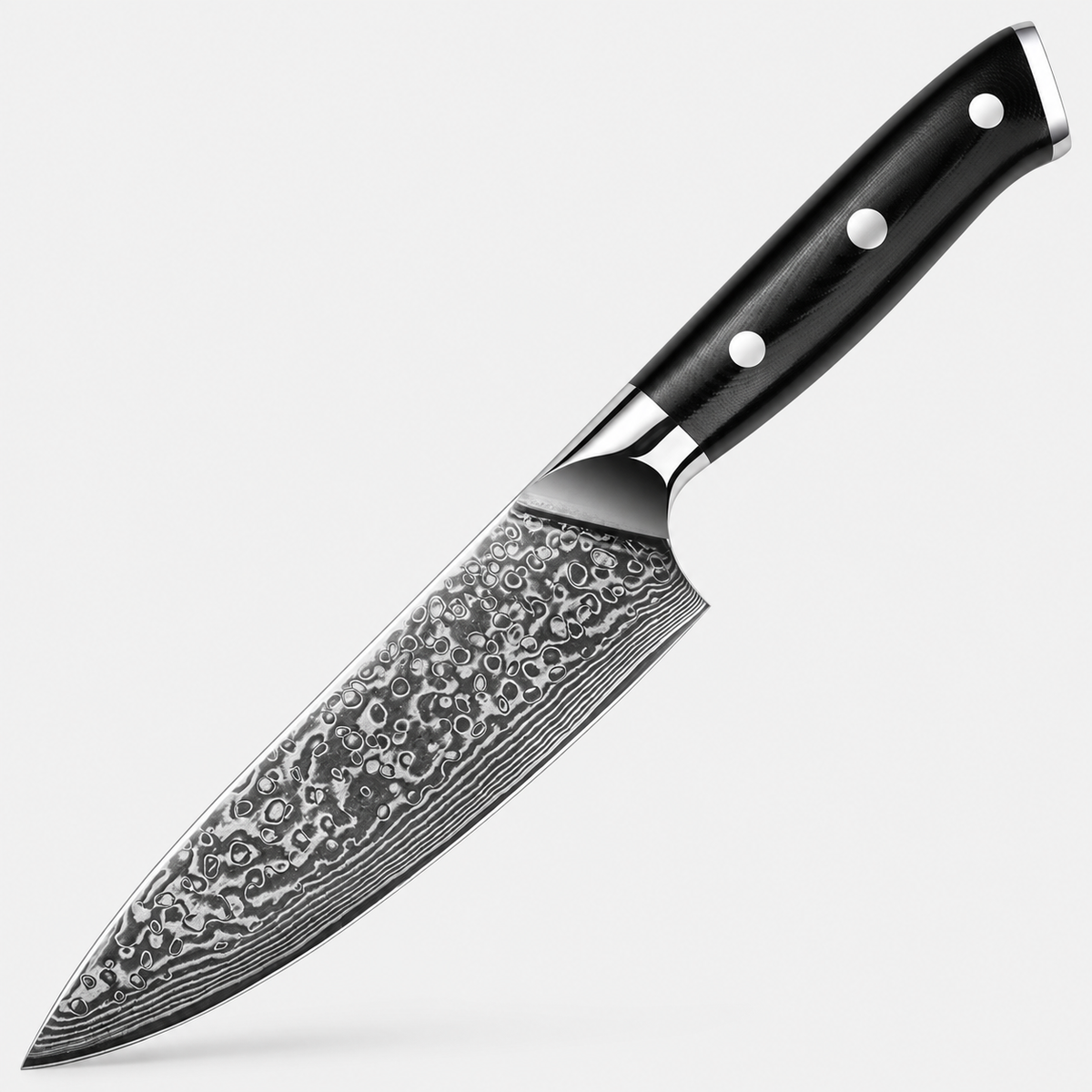 Deba Noir Riveté — 16,5 cm — vue sur fond gris