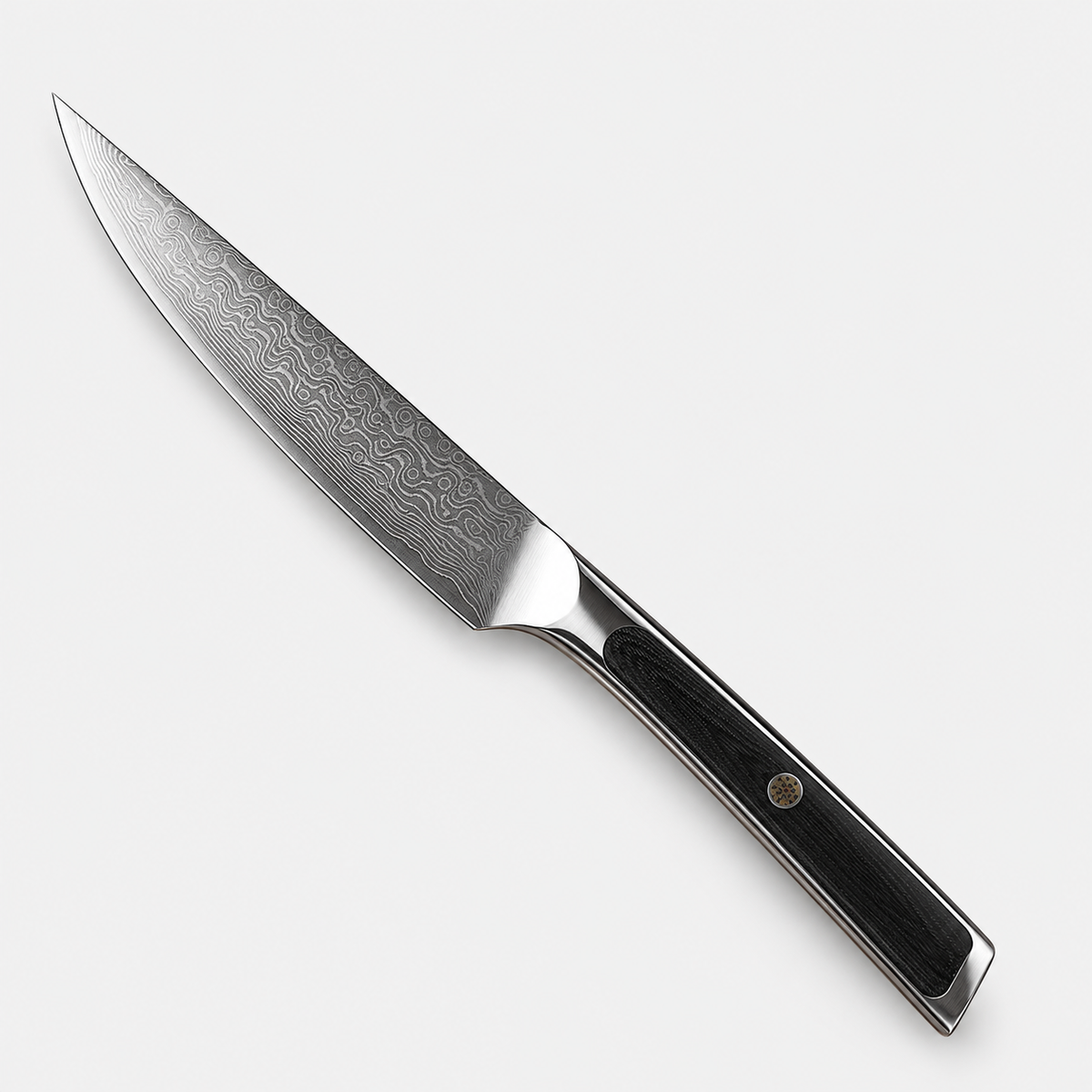 Couteau à steak Ligne Noire — 12,7 cm — vue sur fond gris