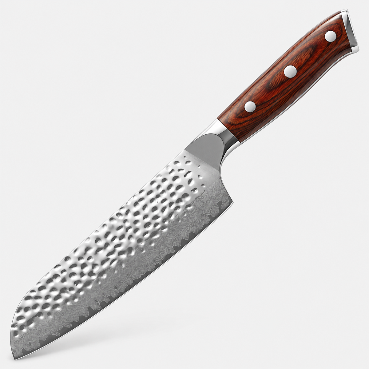 Santoku Acajou — 17,8 cm — vue sur fond gris