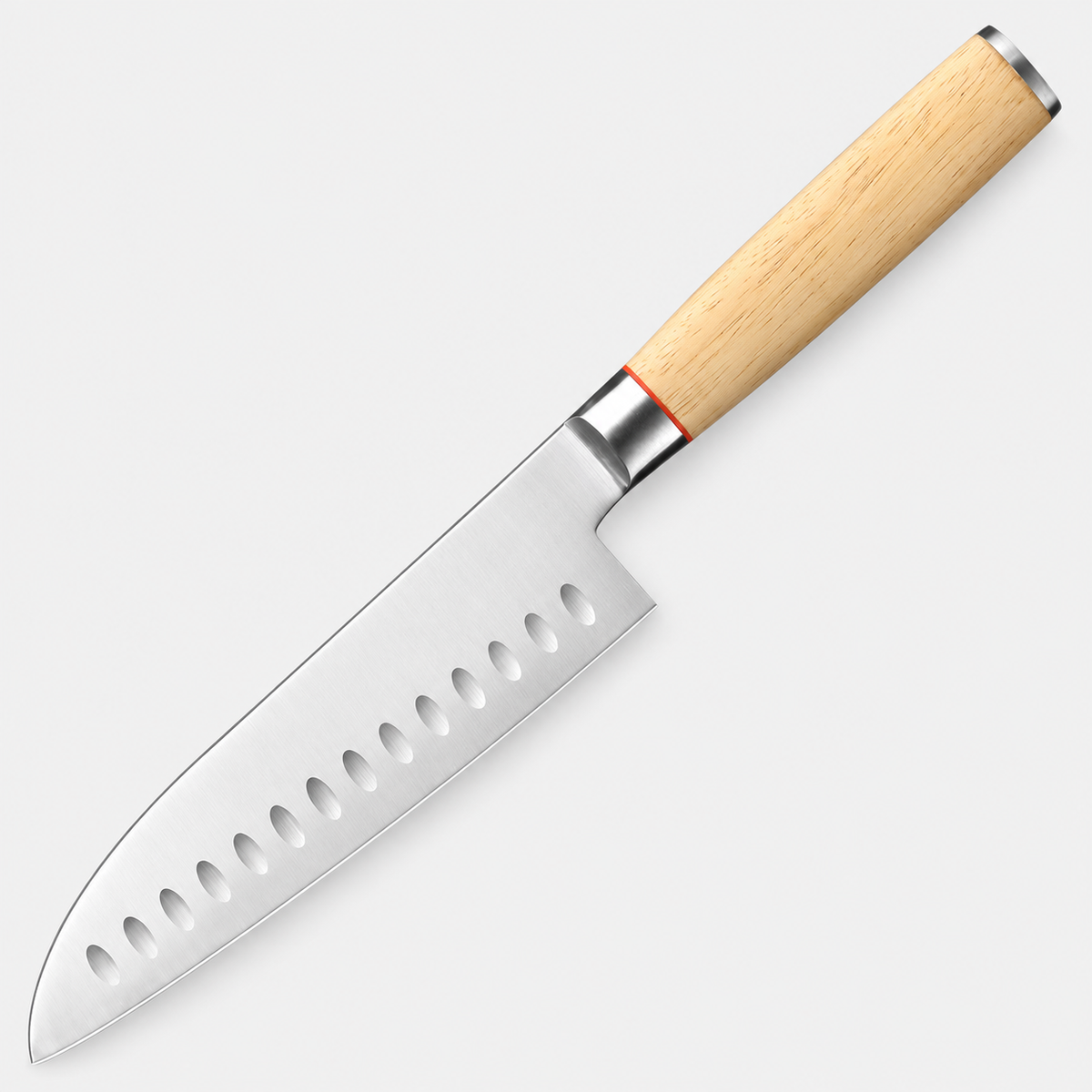 Santoku Chêne Clair — 17,8 cm — vue sur fond gris