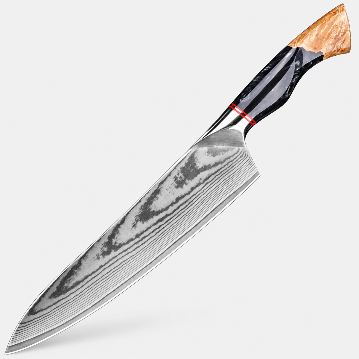 Couteau de chef Sable Minéral — 20,3 cm — vue sur fond gris