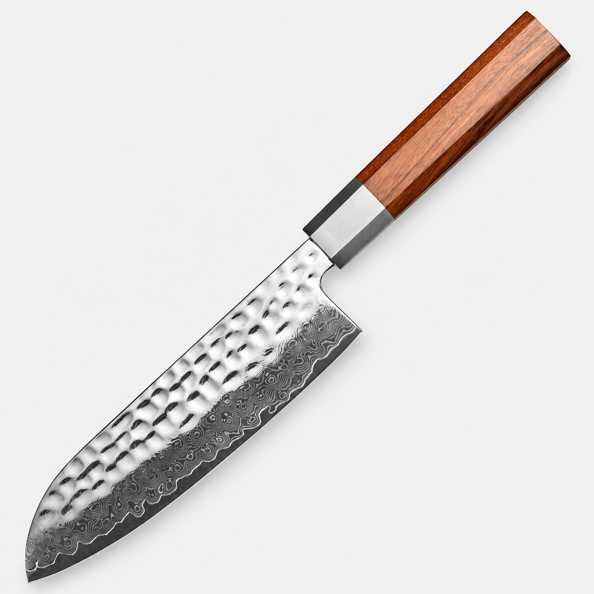 Santoku Bois Satin — 17,8 cm — vue sur fond gris