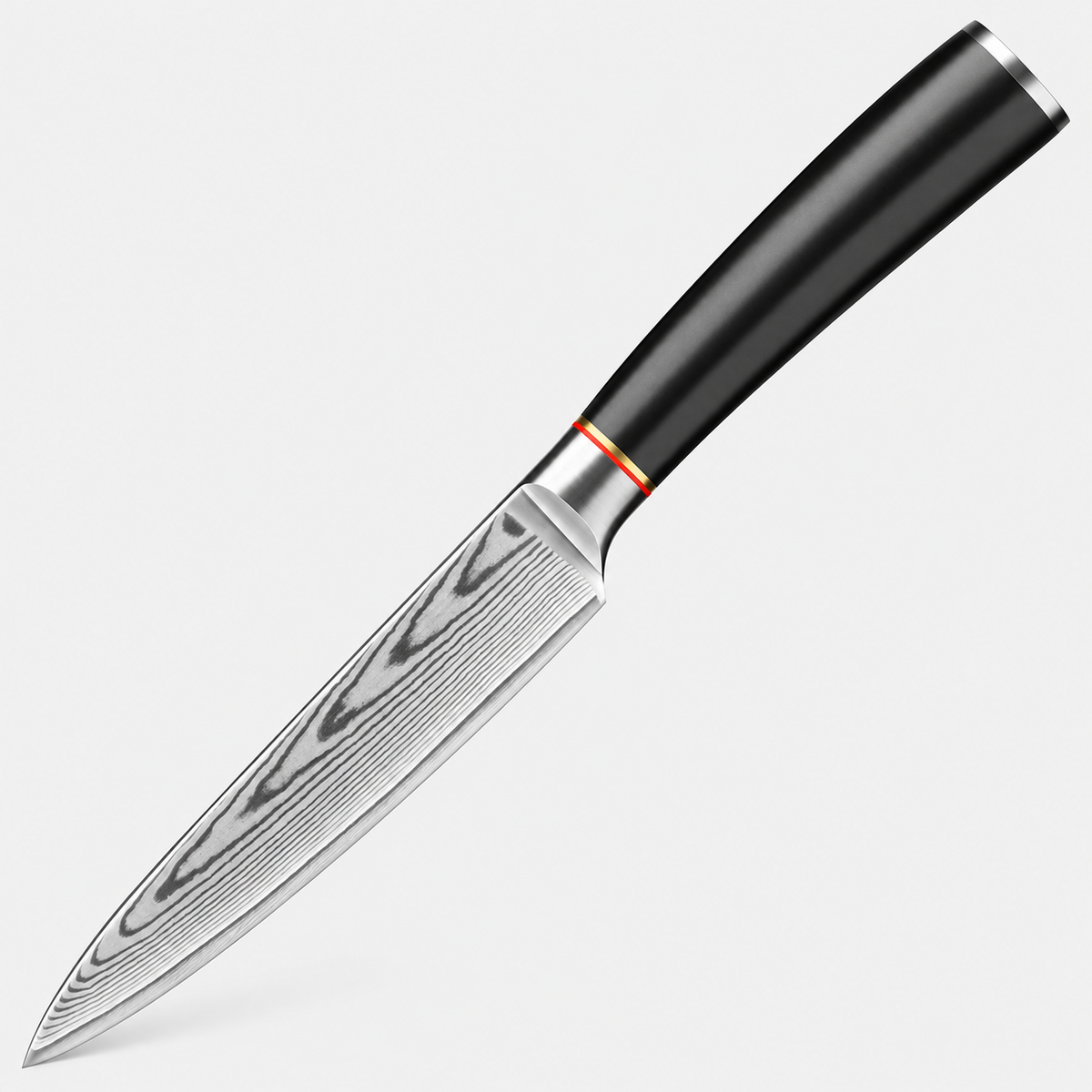 Couteau utilitaire Trait Noir — 12,7 cm — vue sur fond gris