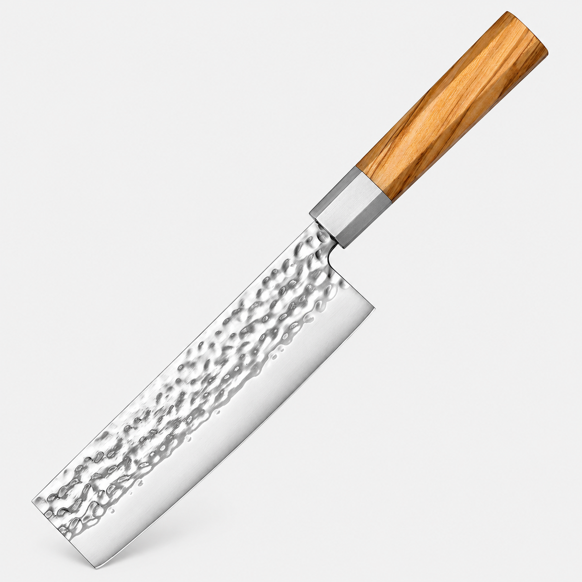 Nakiri Olivier Octogonal — 17,8 cm — vue sur fond gris