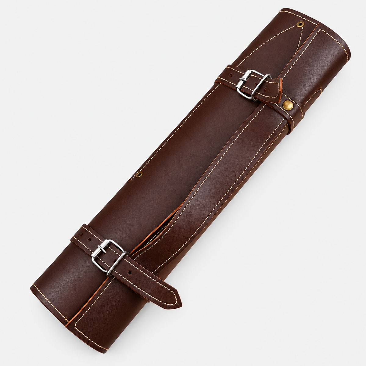 Héritage Carbone — Set de 5 couteaux & étui en cuir