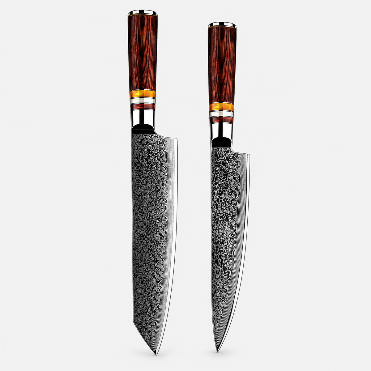 Bois Profond — 8 couteaux Damas