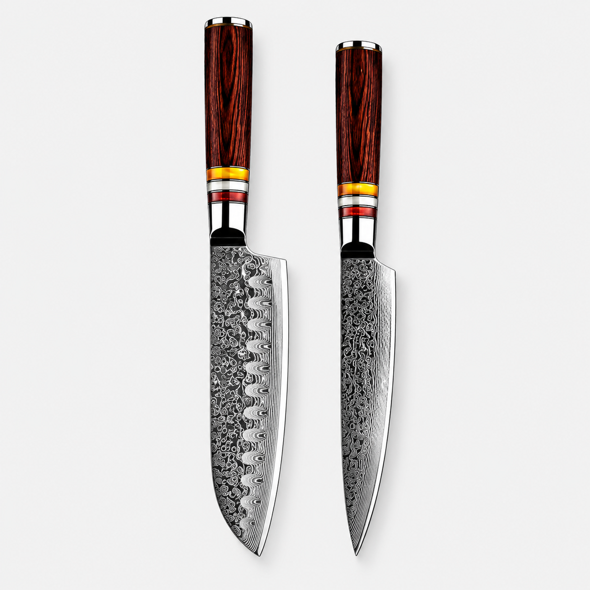 Bois Profond — 8 couteaux Damas