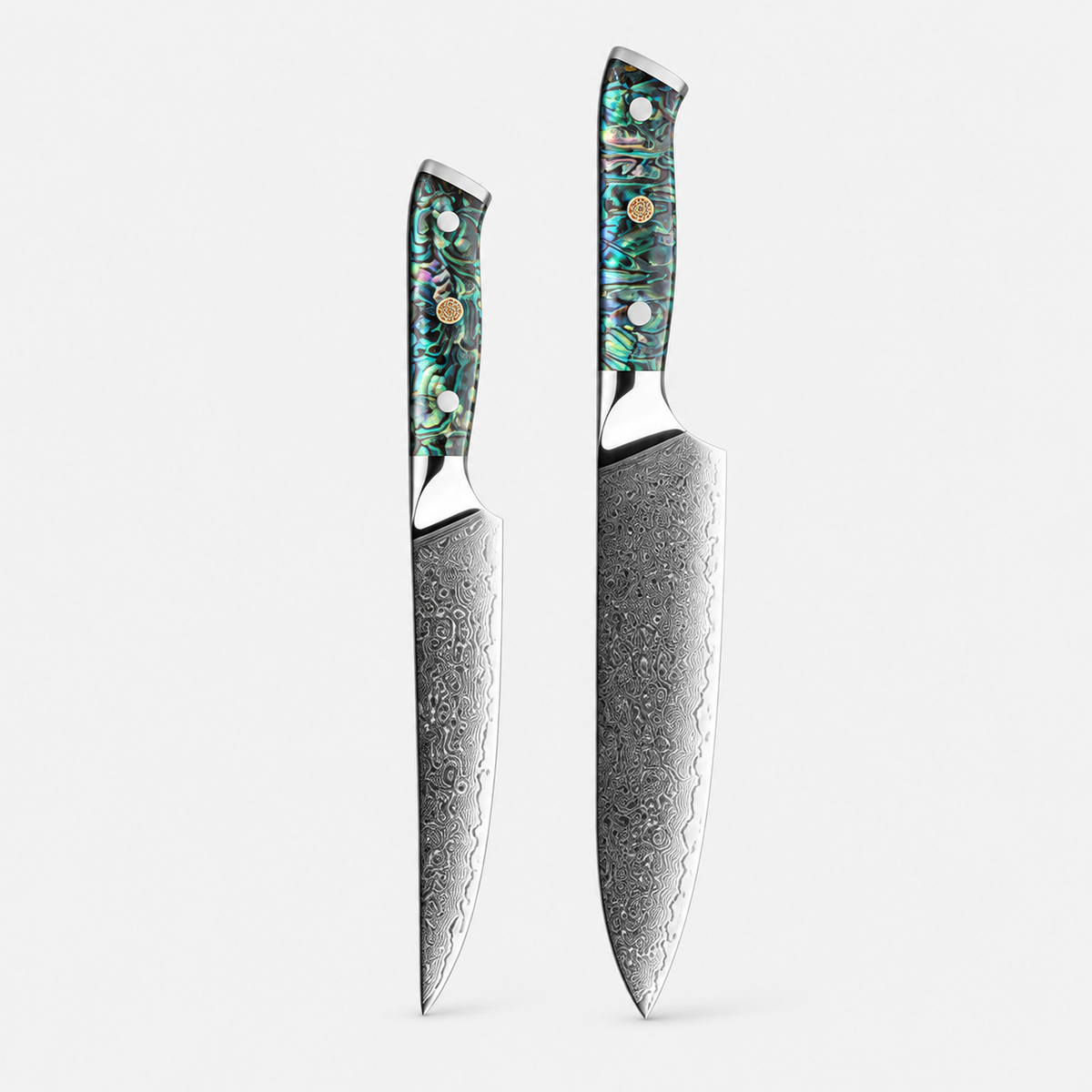 Nacre Grand Service — 11 couteaux Damas