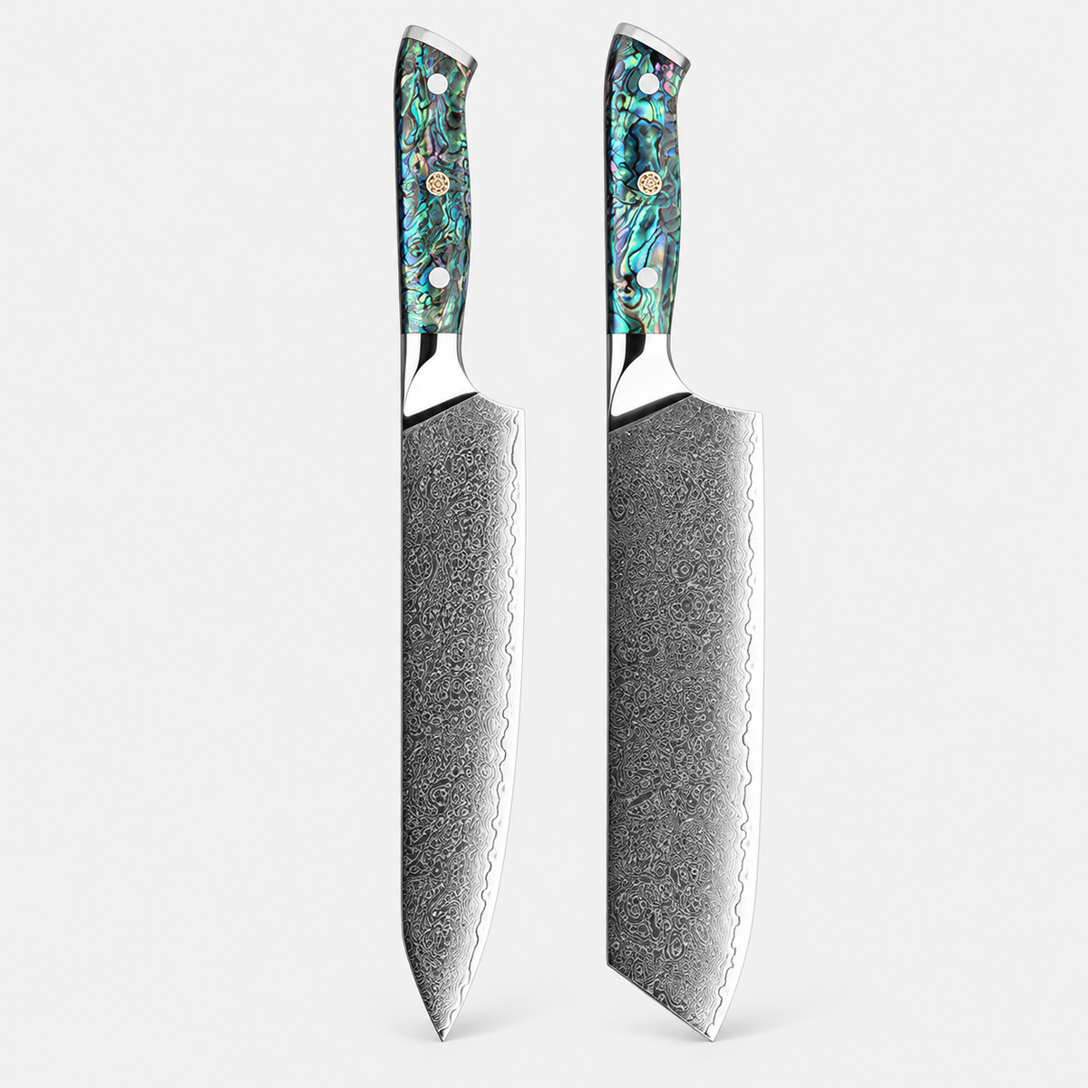 Nacre Grand Service — 11 couteaux Damas