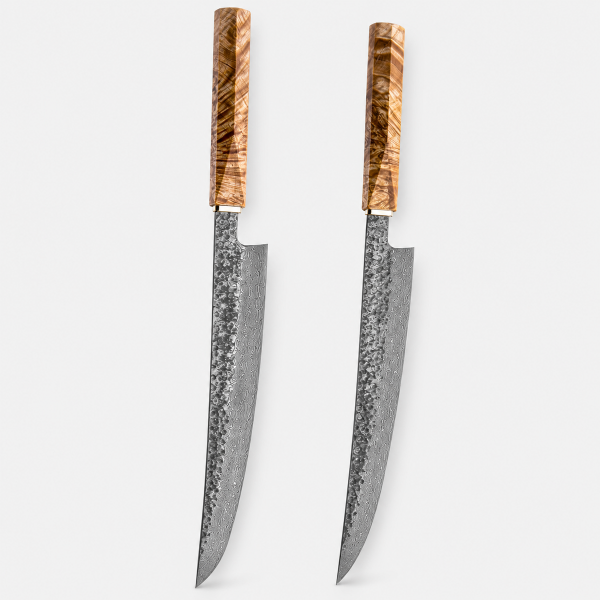 Duo Sashimi — 2 couteaux longs Damas