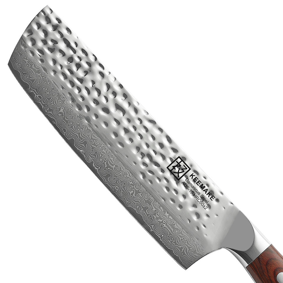 Nakiri Acajou — 17,8 cm — détail et mise en situation