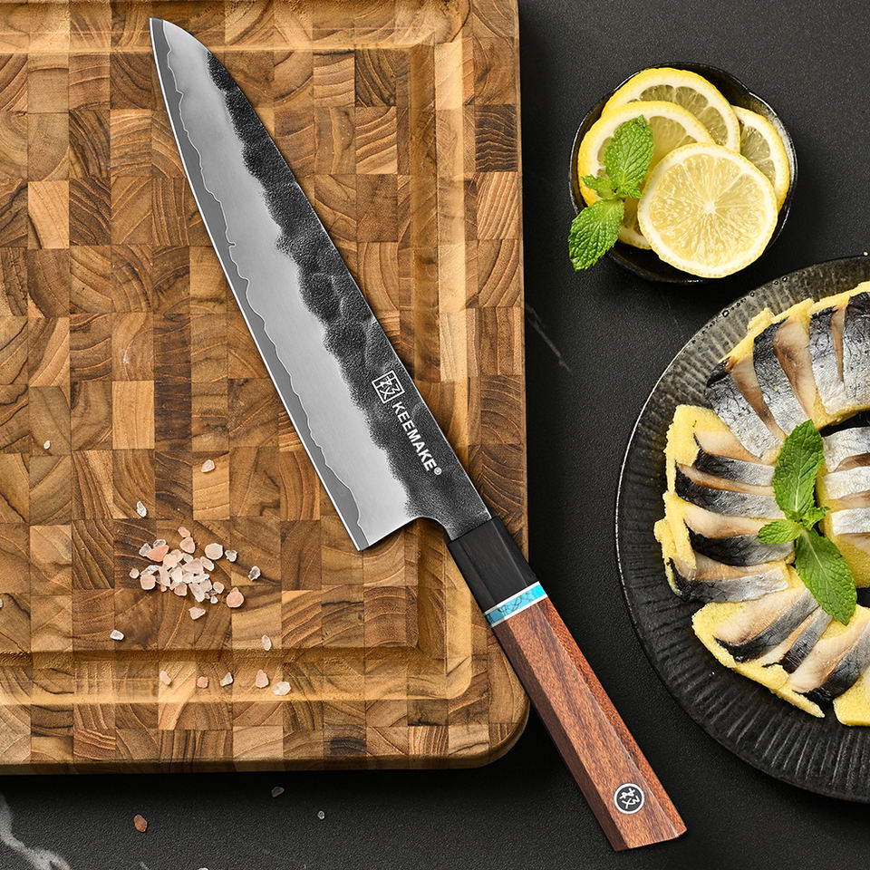Couteau de chef Sillage — 20,3 cm — détail et mise en situation
